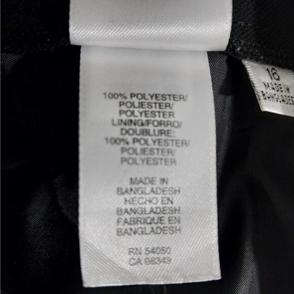 JONES NEW YORK! BLACK MICROFIBER, SLEEK STRAIGHT LEG DRESS PANTS SLACKS! SZ 16 - Picture 10 of 11